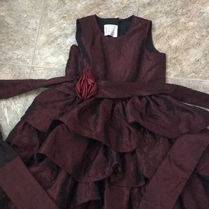 Girls burgundy dress